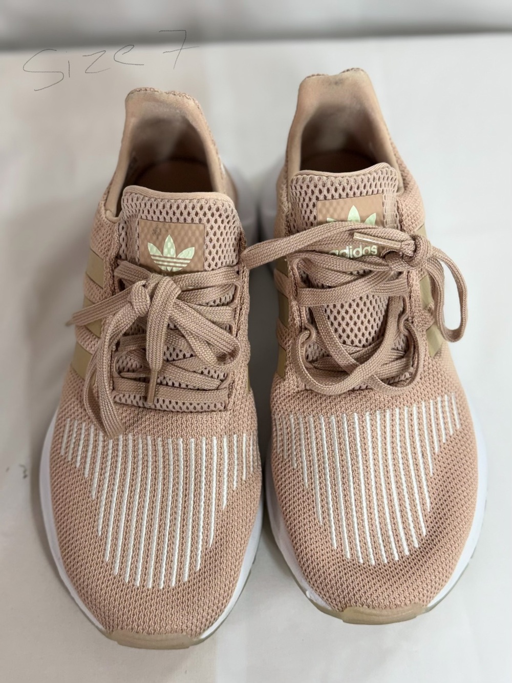 adidas Women’s Blush Knit Athletic Sneakers with White Accents